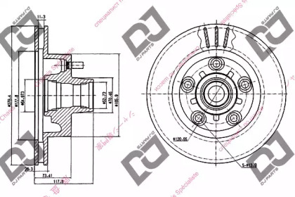 Тормозной диск DJ PARTS BD1222